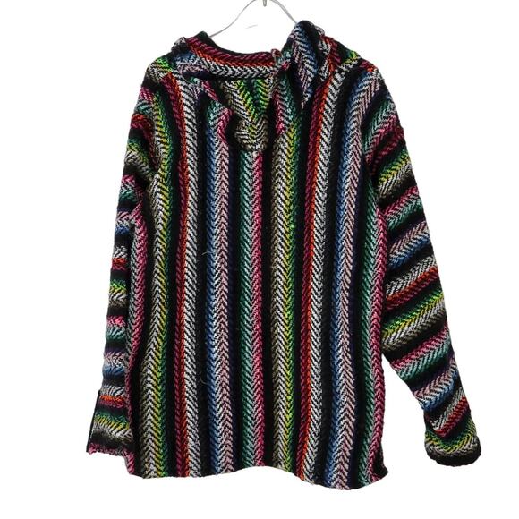 Vintage Earth Ragz Rainbow Drug Rug Pullover Jacket Medium - Picture 3 of 5